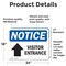 Signmission Visitor Entrance Up Arrow Sign, Vinyl Decal, 24in W x 18in L, 2PK OS-2PACK-NS-D-1824-L-18881 - alternate 4